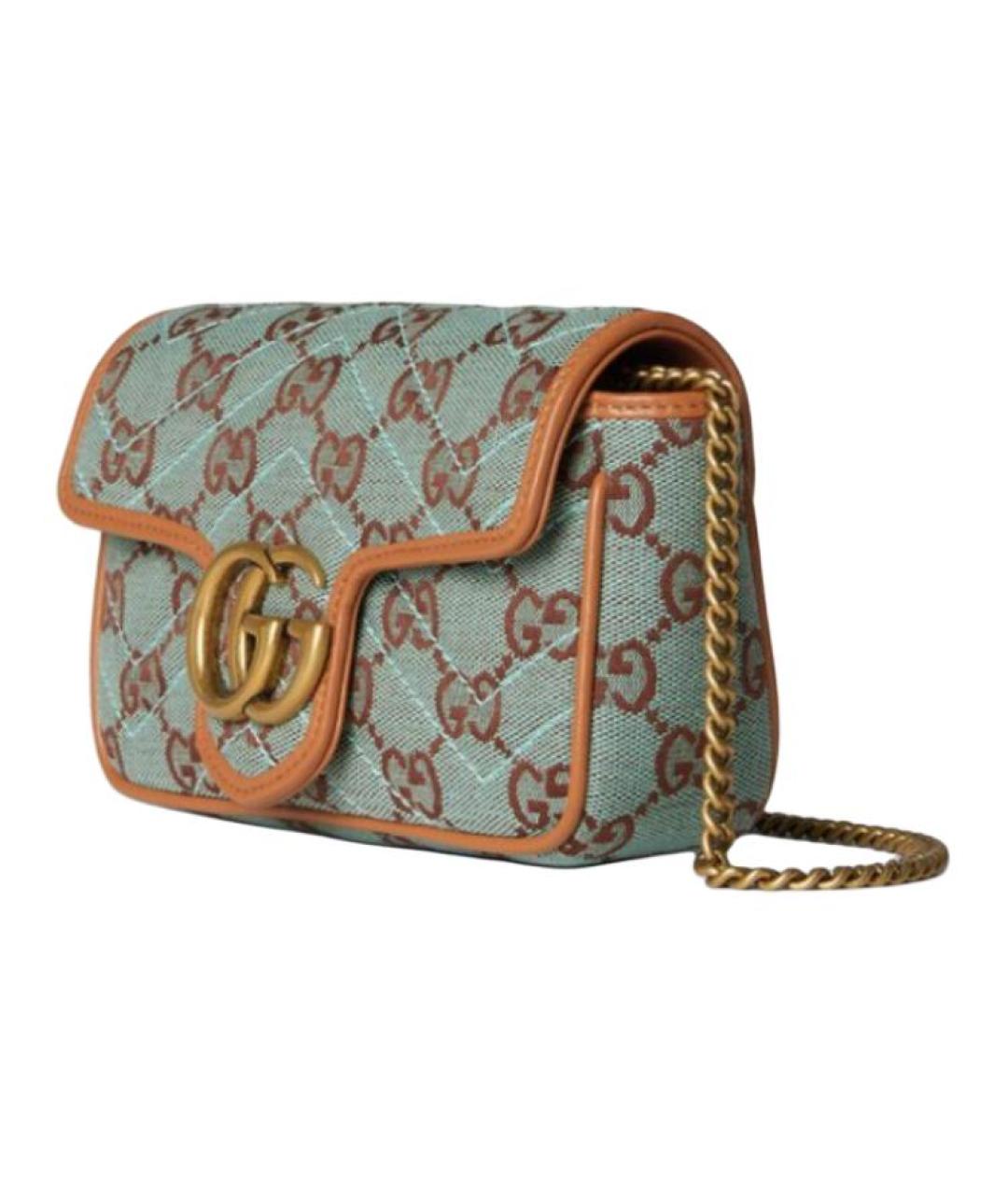 GUCCI Голубая кожаная сумка через плечо, фото 2