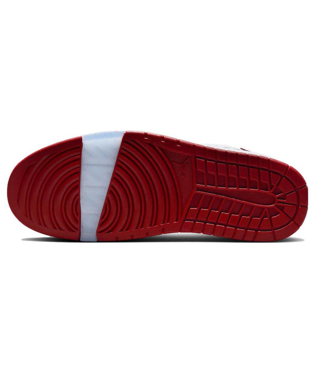 JORDAN Красные кожаные высокие кроссовки / кеды, фото 6