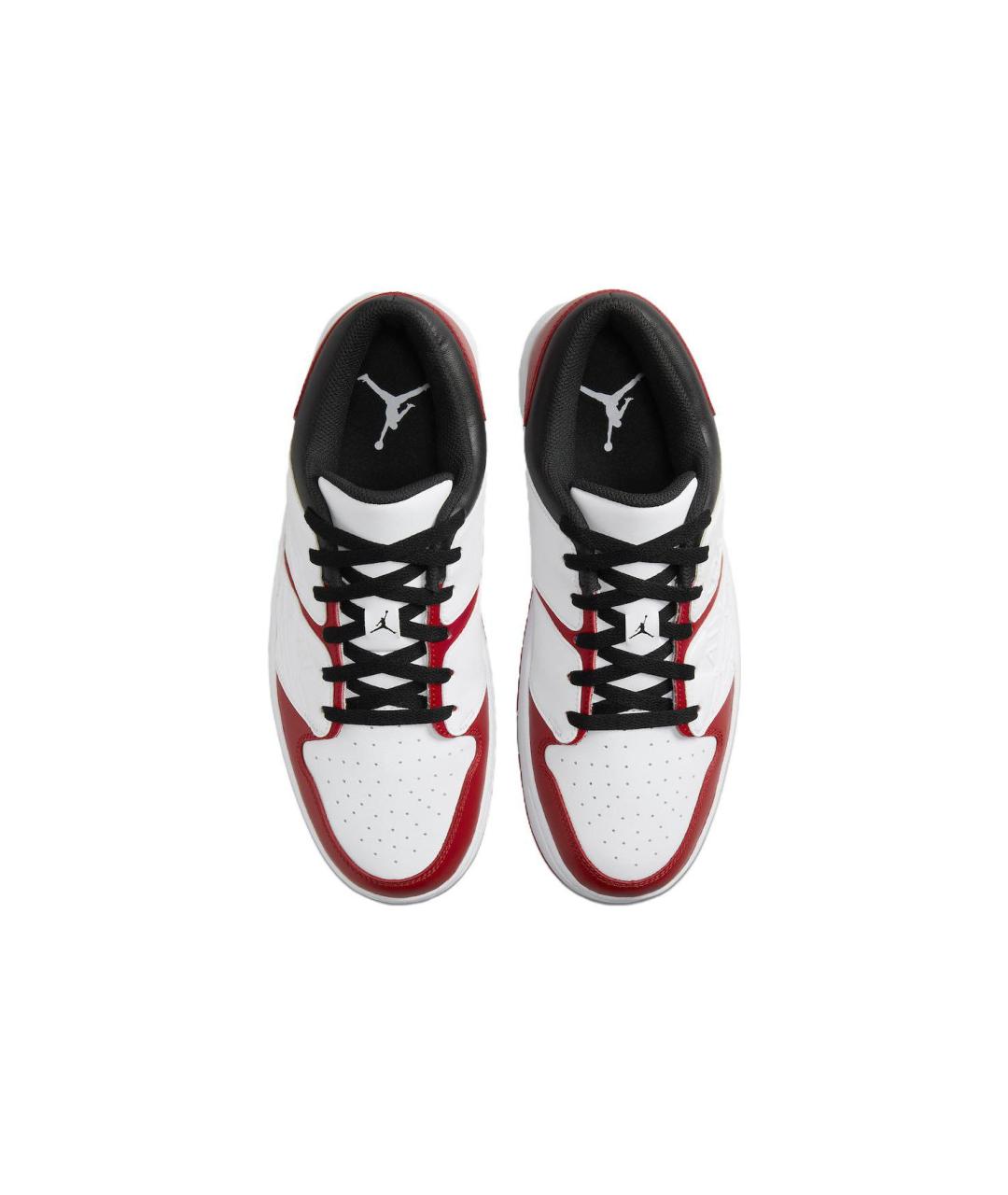 JORDAN Красные кожаные высокие кроссовки / кеды, фото 4