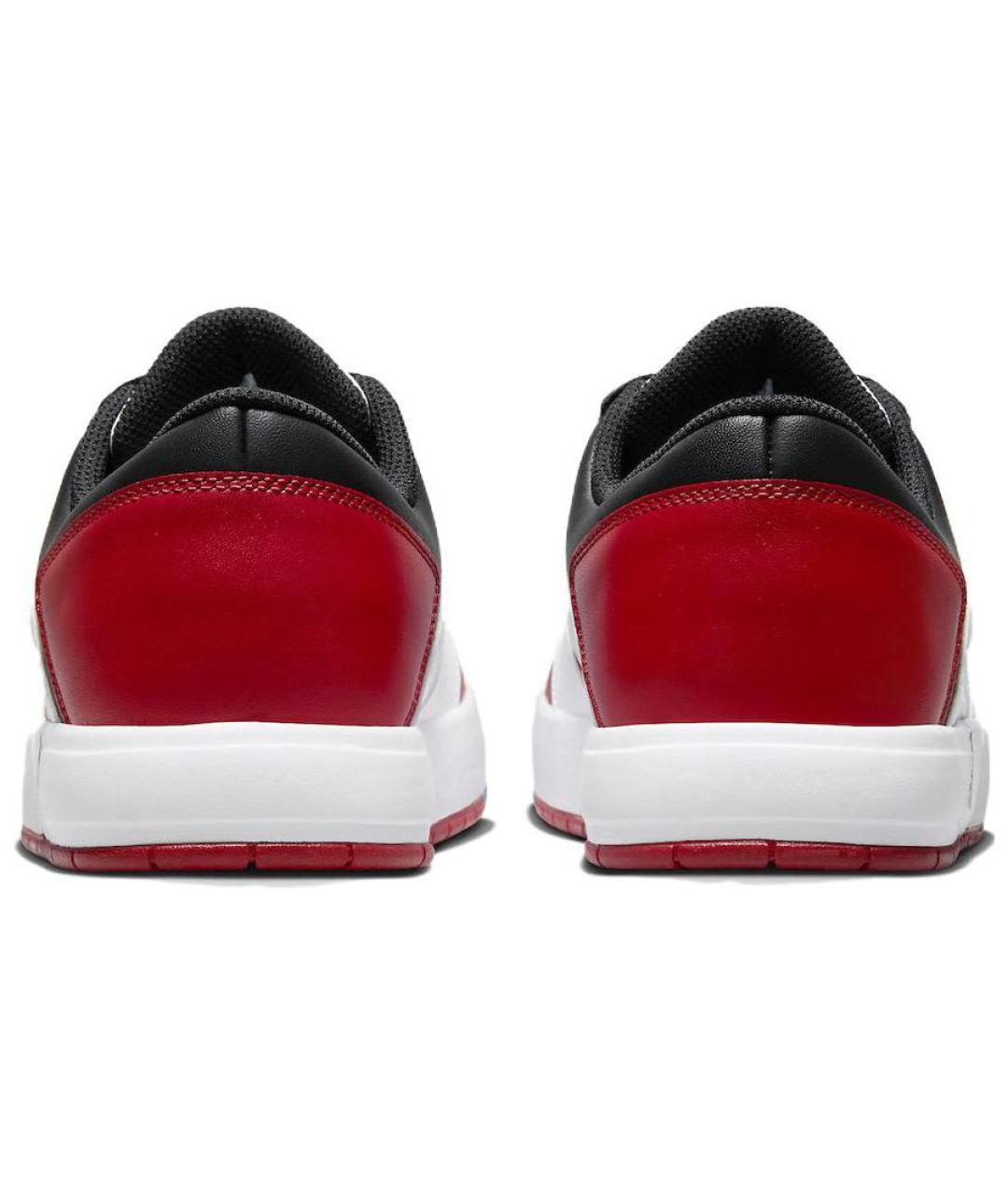 JORDAN Красные кожаные высокие кроссовки / кеды, фото 5