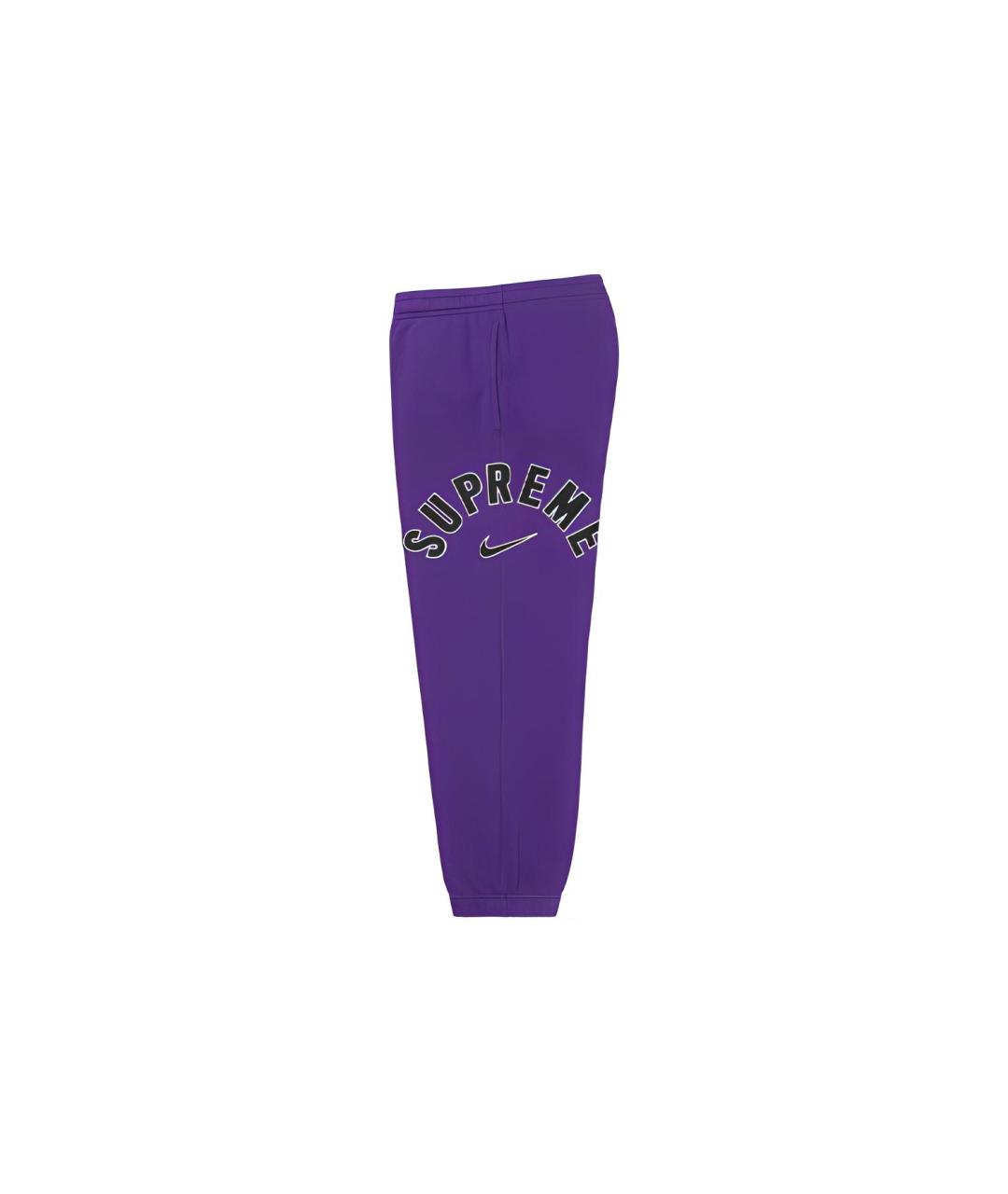 SUPREME Фиолетовые хлопковые спортивные брюки и шорты, фото 3