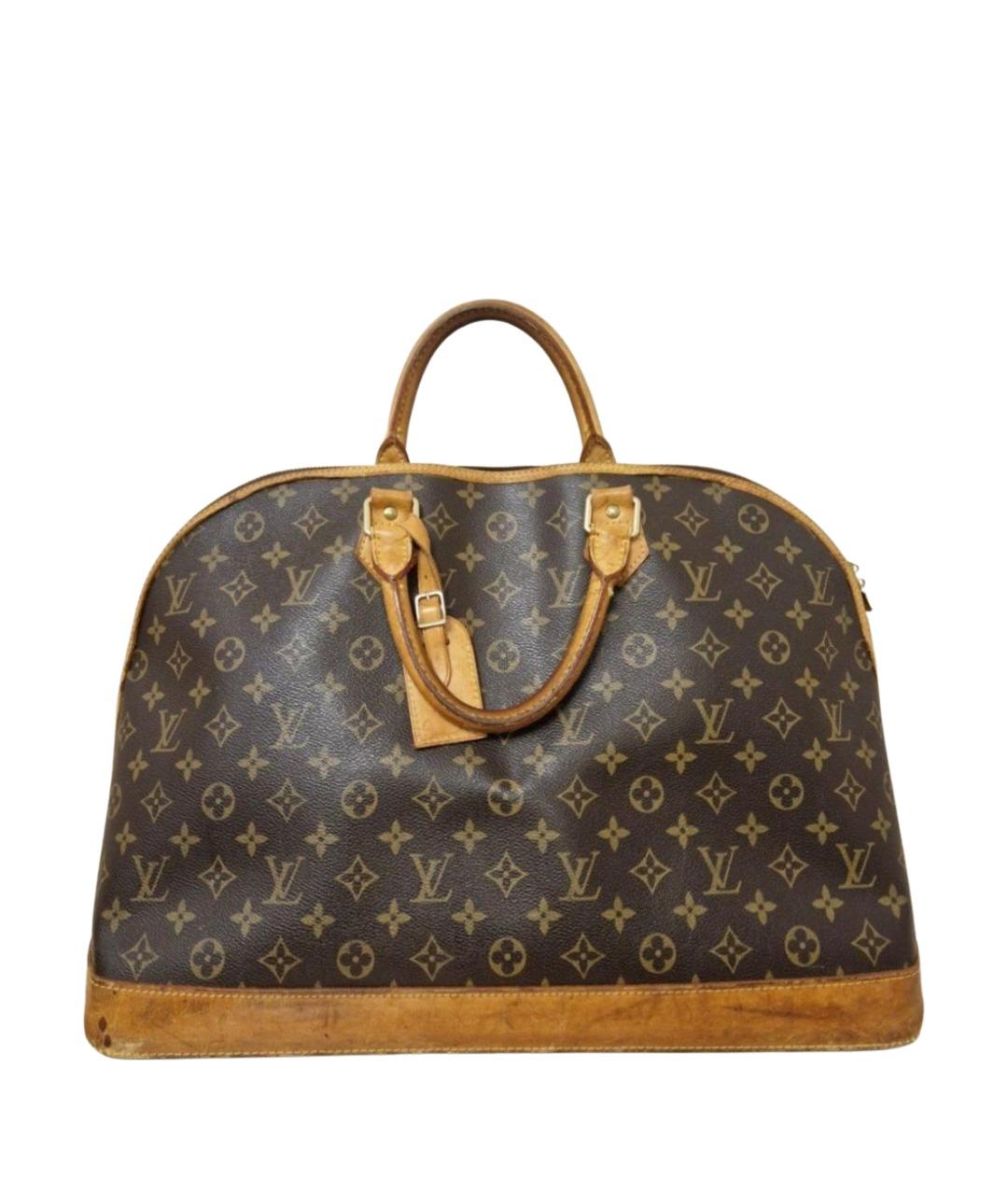 LOUIS VUITTON Коричневая кожаная дорожная/спортивная сумка, фото 1