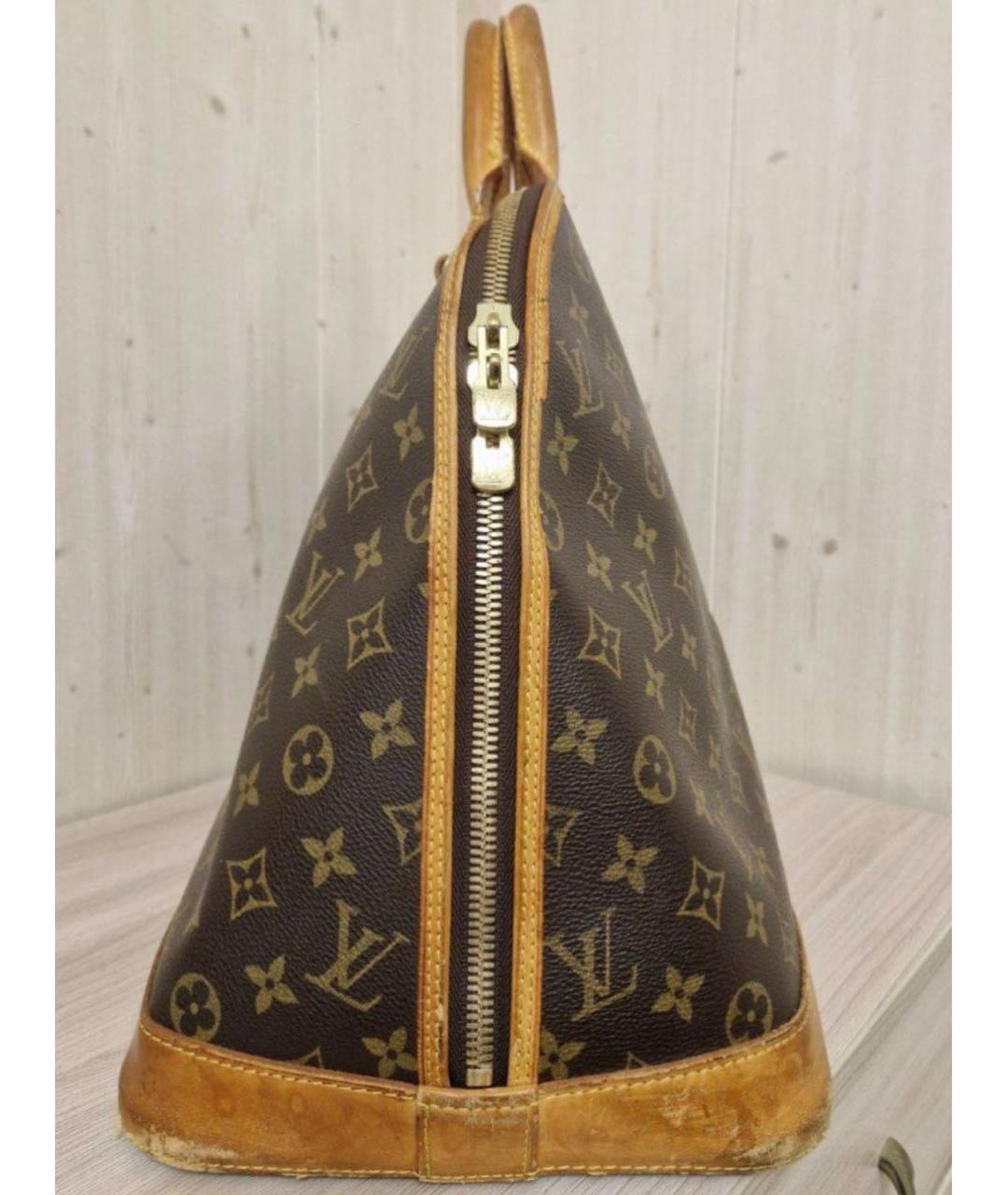 LOUIS VUITTON Коричневая кожаная дорожная/спортивная сумка, фото 6