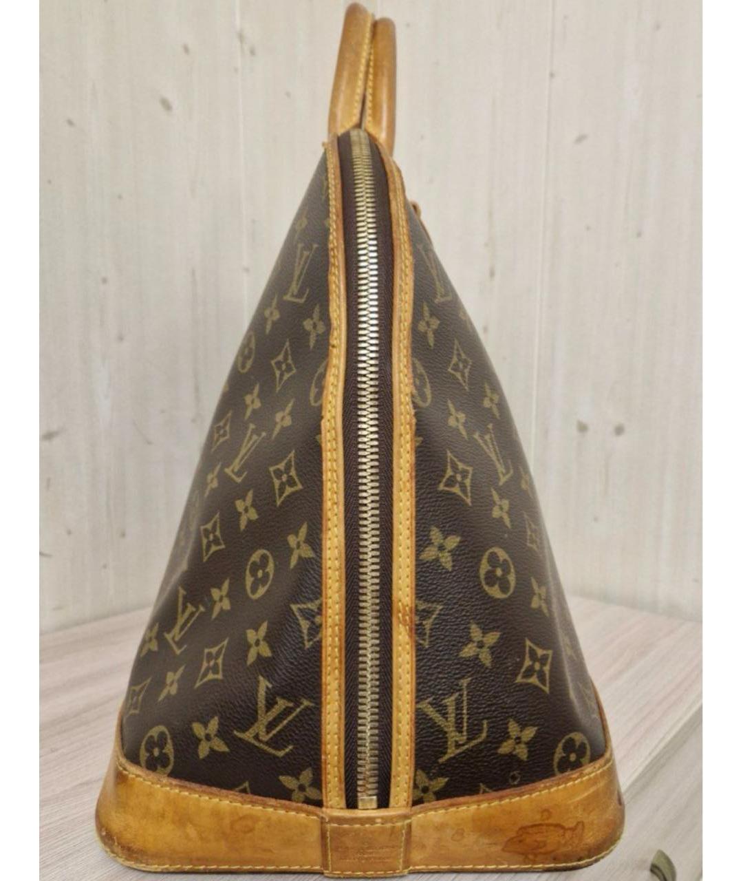 LOUIS VUITTON Коричневая кожаная дорожная/спортивная сумка, фото 5