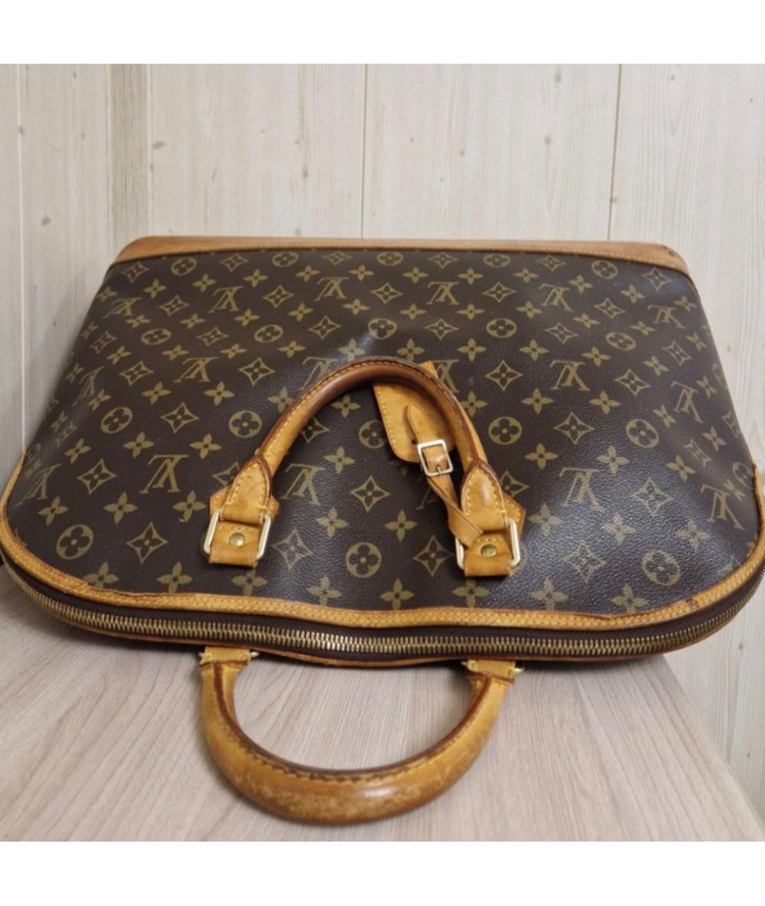 LOUIS VUITTON Коричневая кожаная дорожная/спортивная сумка, фото 3
