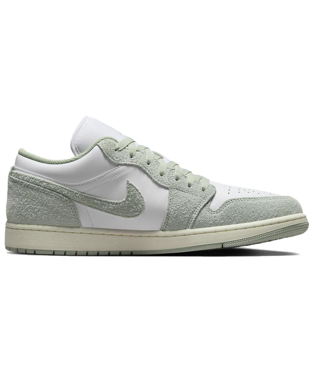 JORDAN Белые кожаные низкие кроссовки / кеды, фото 1