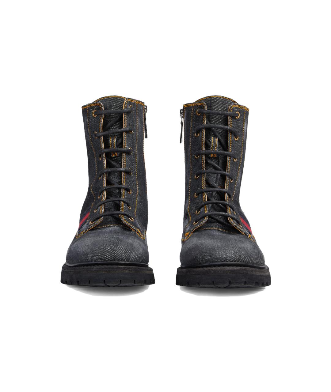 GUCCI Черные высокие ботинки, фото 4