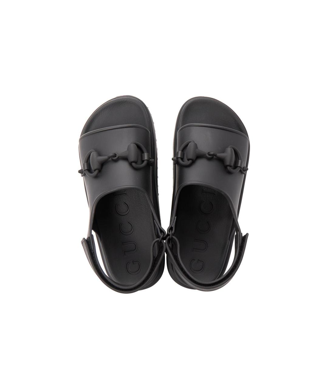 GUCCI Черные сандалии, фото 4