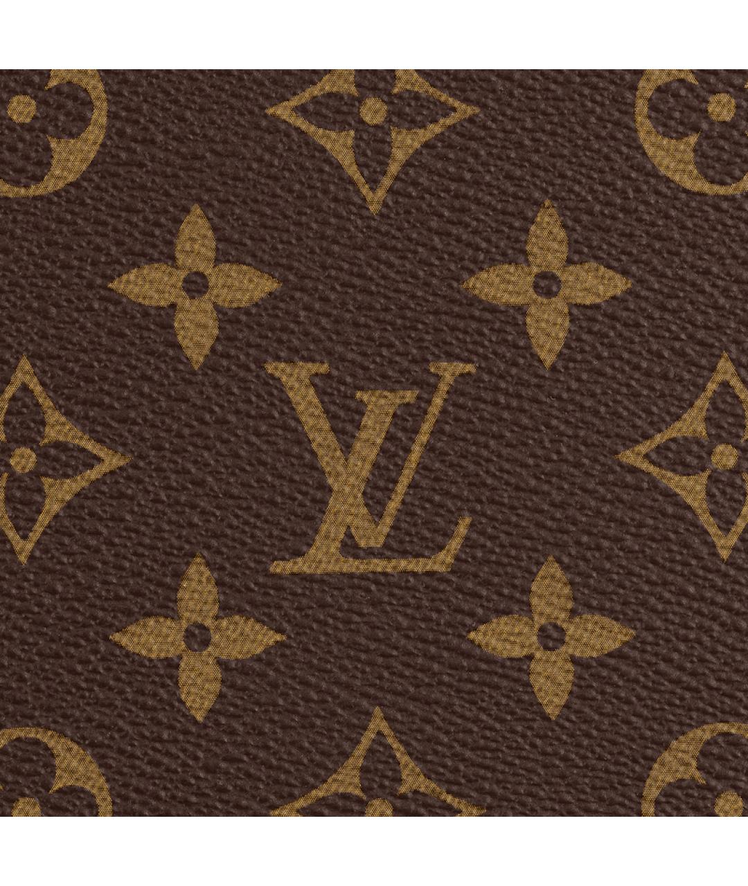 LOUIS VUITTON Коричневый кожаный чемодан, фото 5