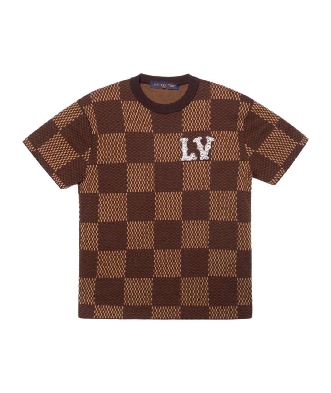 LOUIS VUITTON Коричневая футболка, фото 1