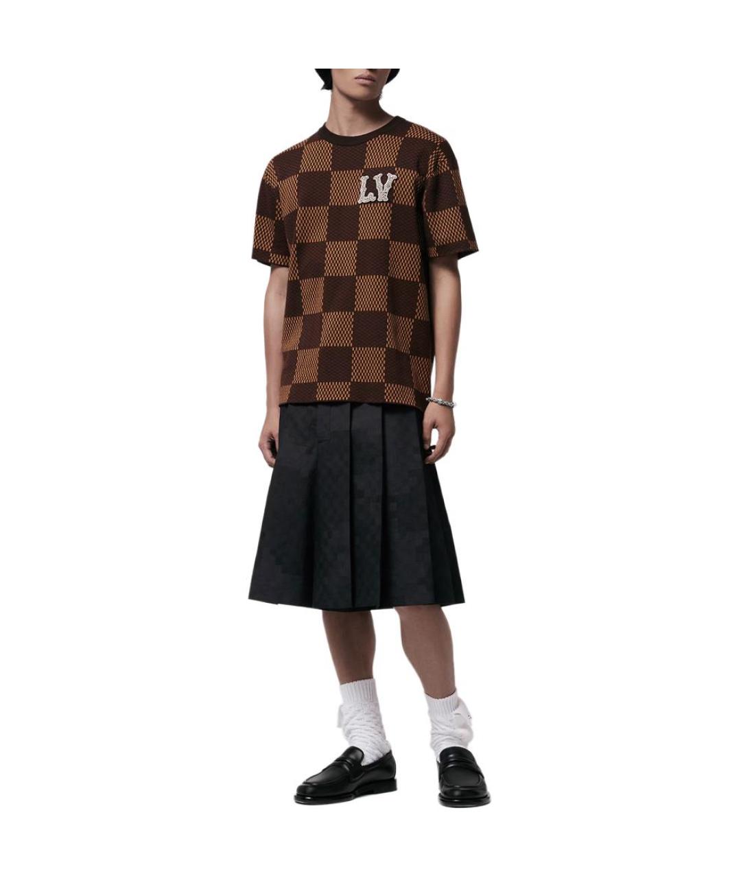 LOUIS VUITTON Коричневая футболка, фото 3