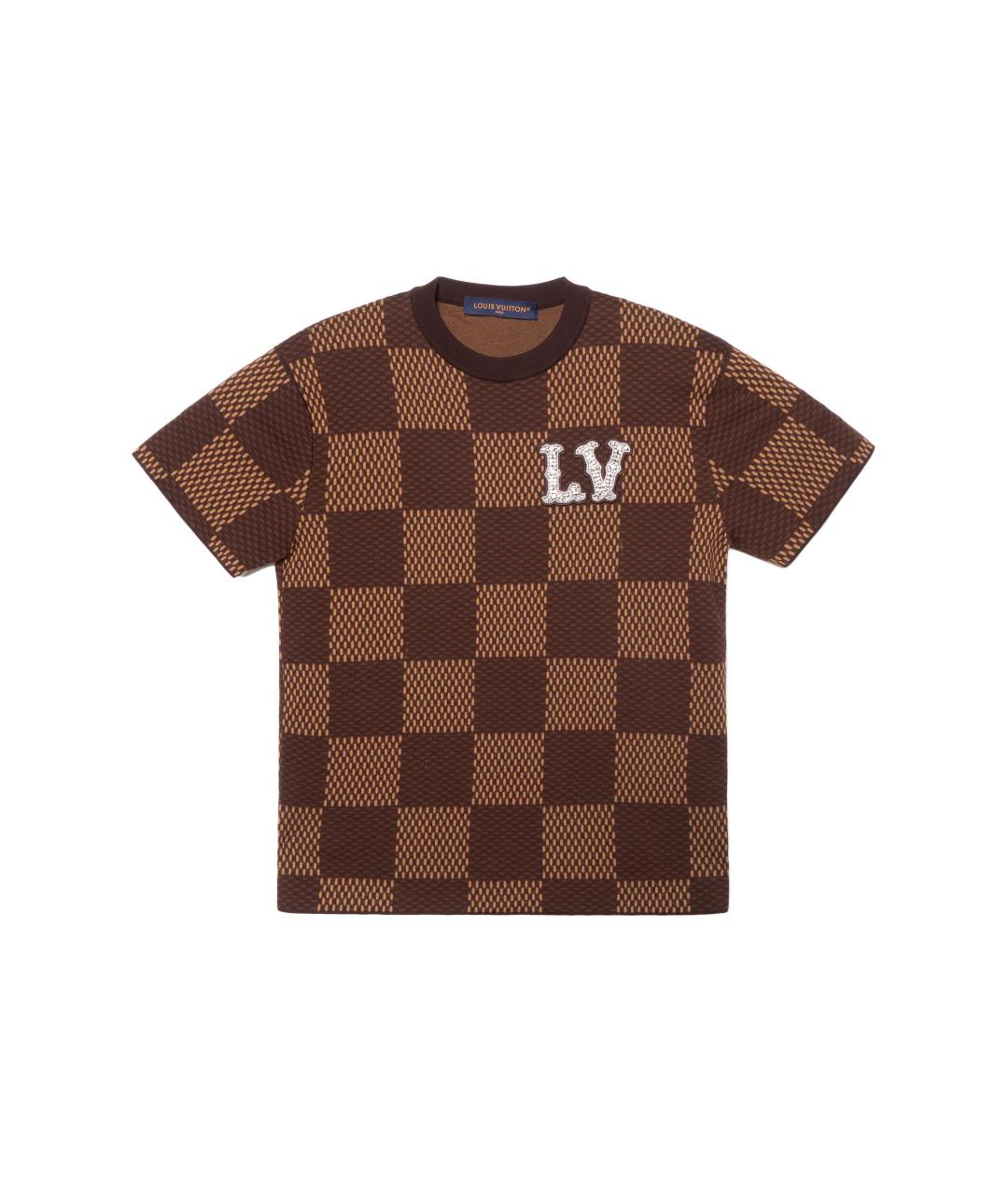 LOUIS VUITTON Коричневая футболка, фото 8