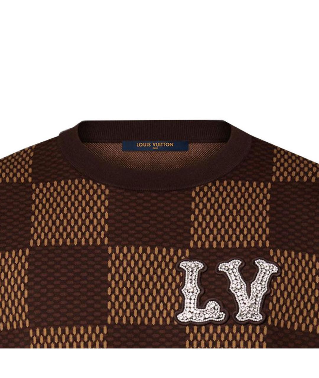 LOUIS VUITTON Коричневая футболка, фото 7