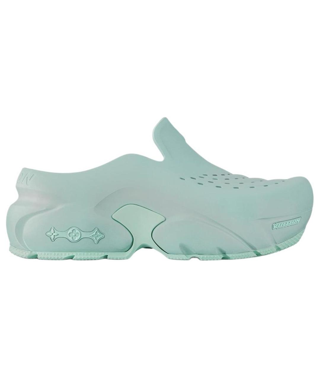 LOUIS VUITTON Зеленые шлепанцы, фото 1