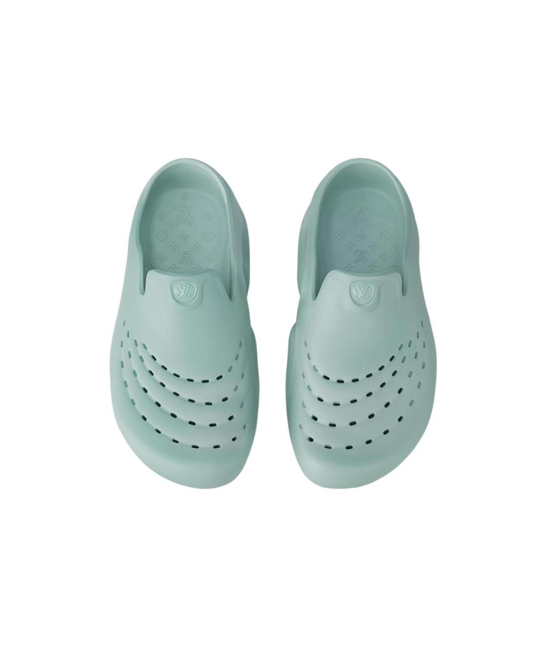 LOUIS VUITTON Зеленые шлепанцы, фото 5