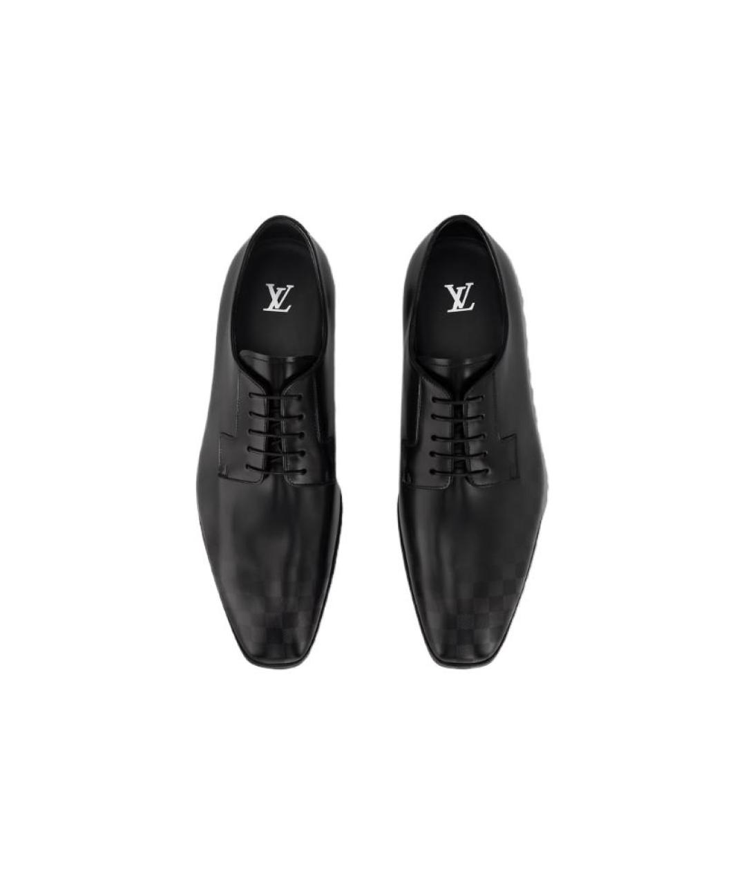 LOUIS VUITTON Черные кожаные туфли, фото 4