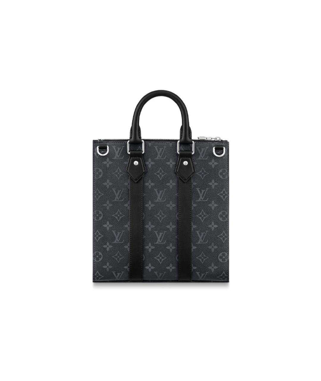 LOUIS VUITTON Черная кожаная сумка на плечо, фото 3