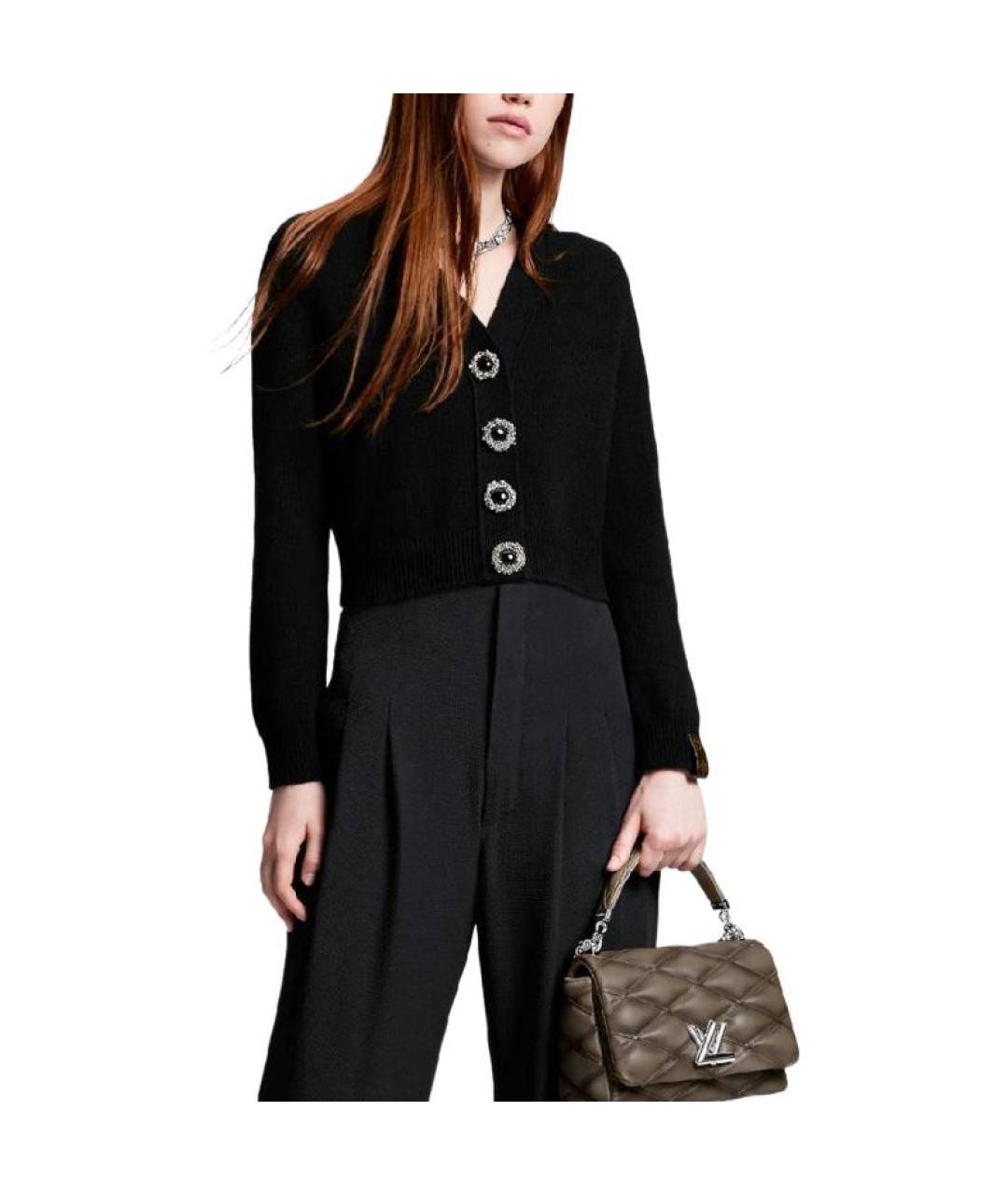 LOUIS VUITTON Черный кардиган, фото 4