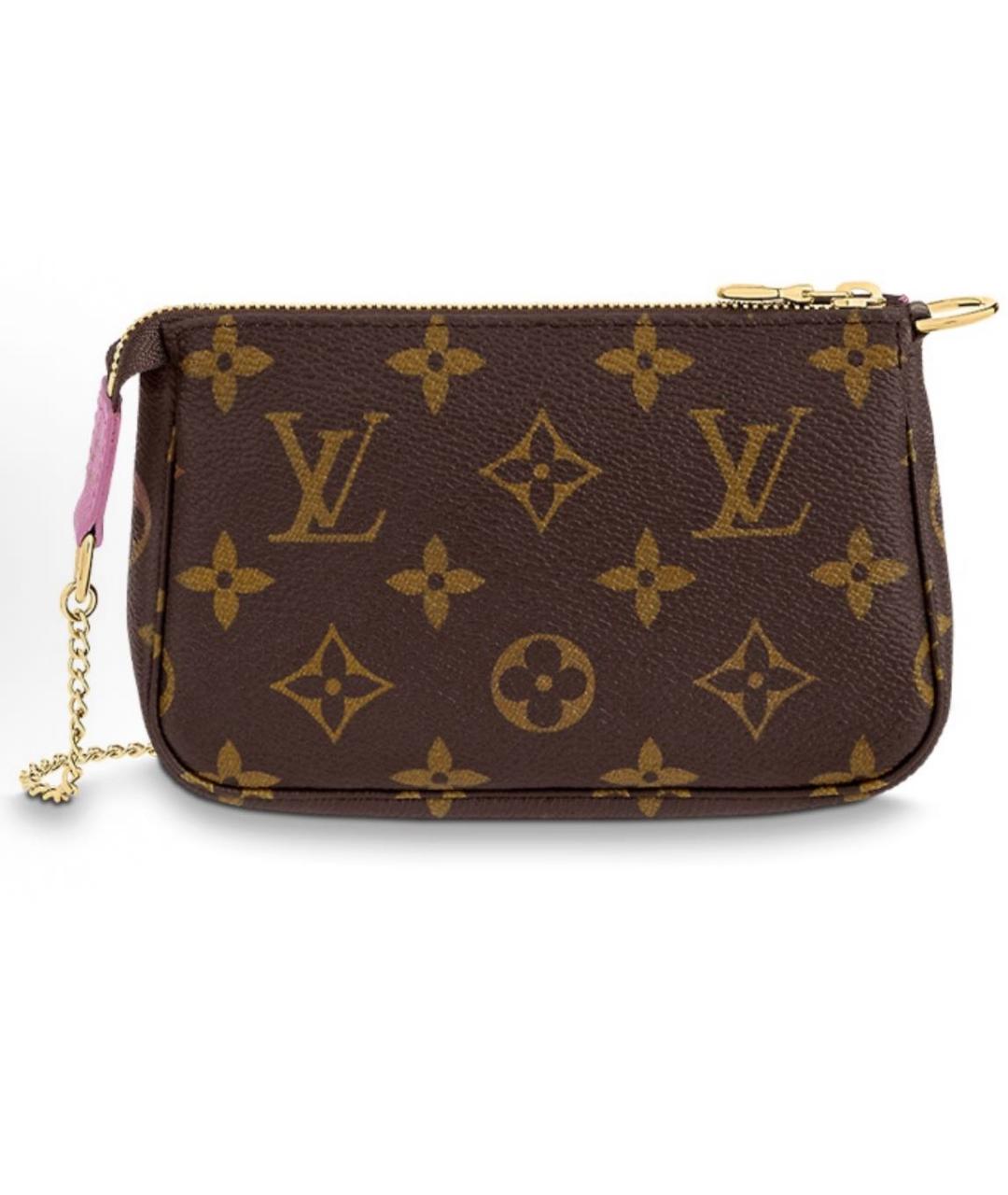 LOUIS VUITTON Коричневая кожаная сумка с короткими ручками, фото 3