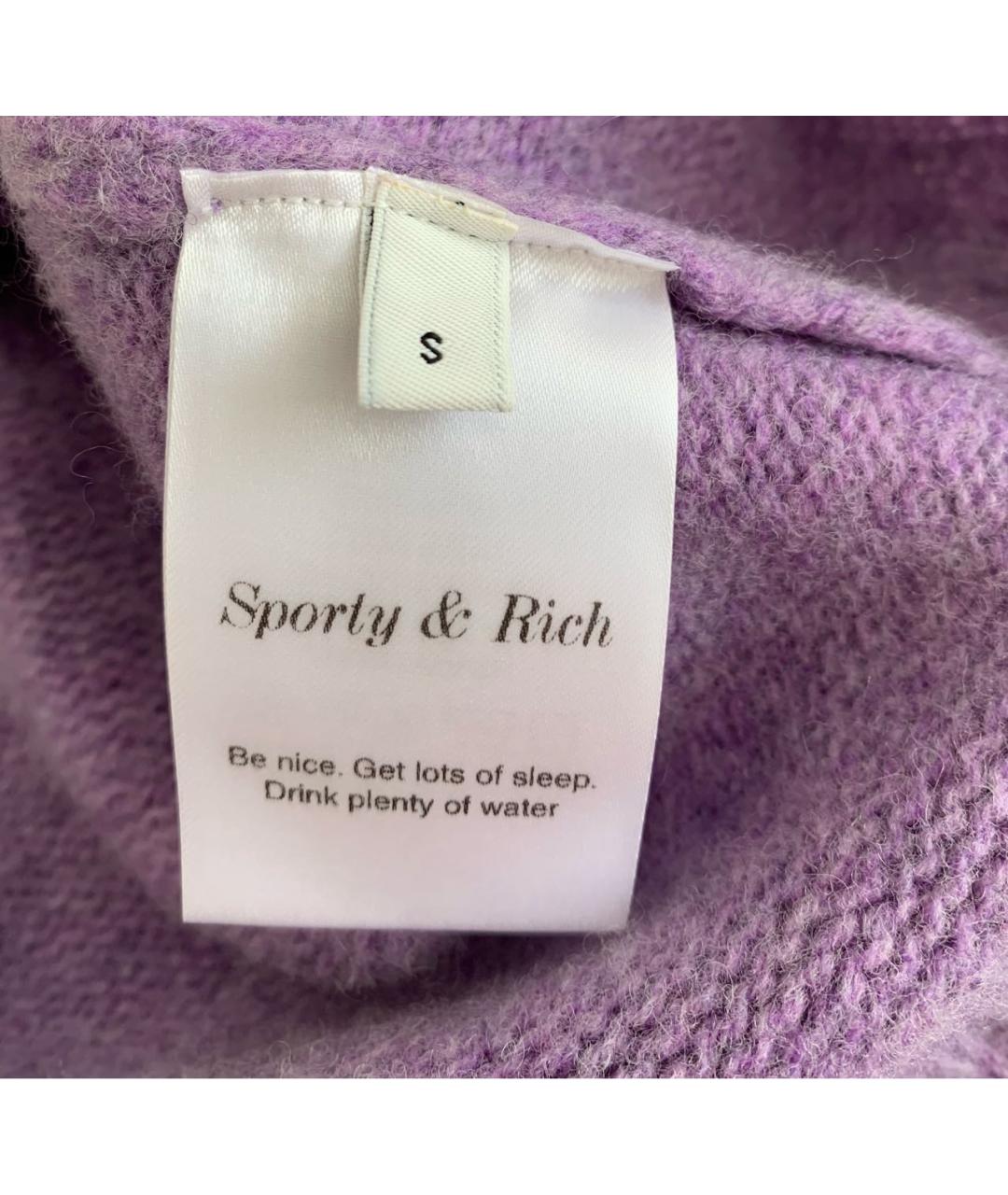 SPORTY AND RICH Фиолетовый шерстяной джемпер / свитер, фото 3