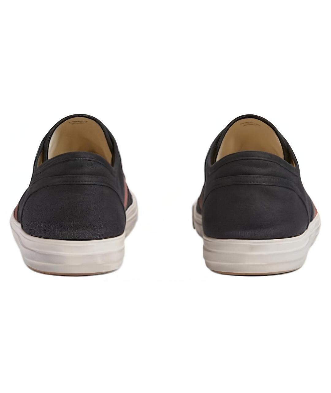 GUCCI Черные низкие кроссовки / кеды, фото 5