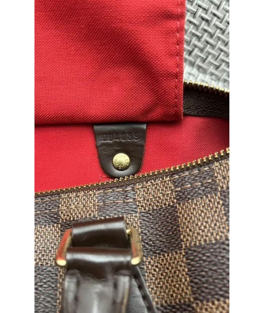LOUIS VUITTON Коричневая кожаная сумка тоут, фото 6