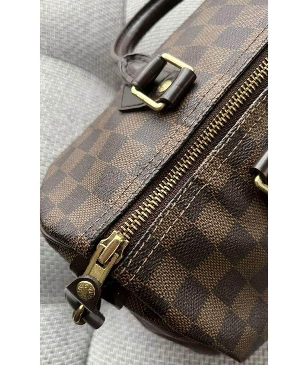 LOUIS VUITTON Коричневая кожаная сумка тоут, фото 3