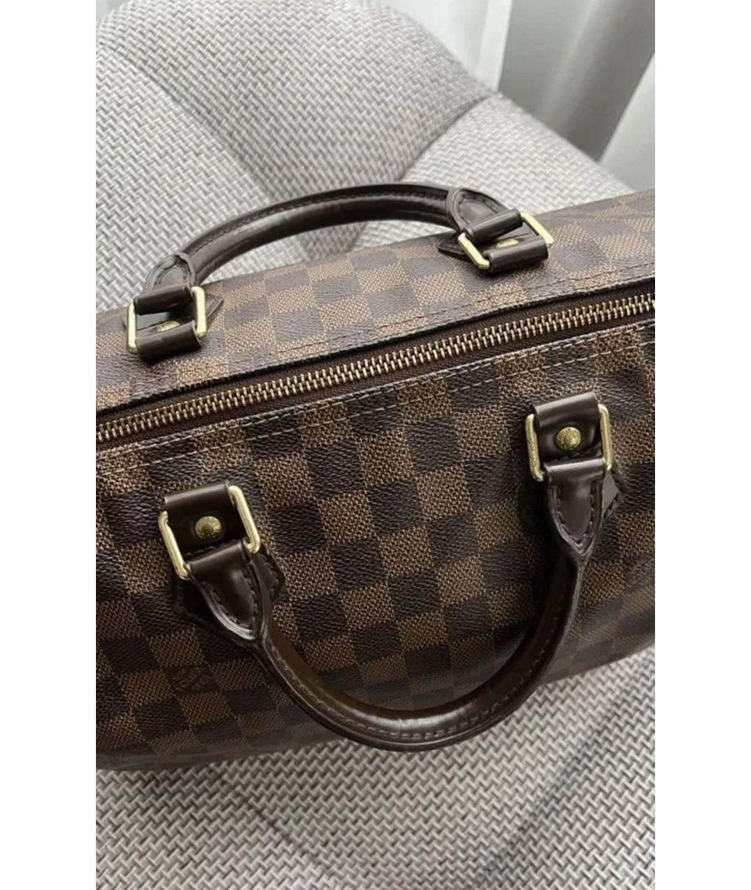 LOUIS VUITTON Коричневая кожаная сумка тоут, фото 2