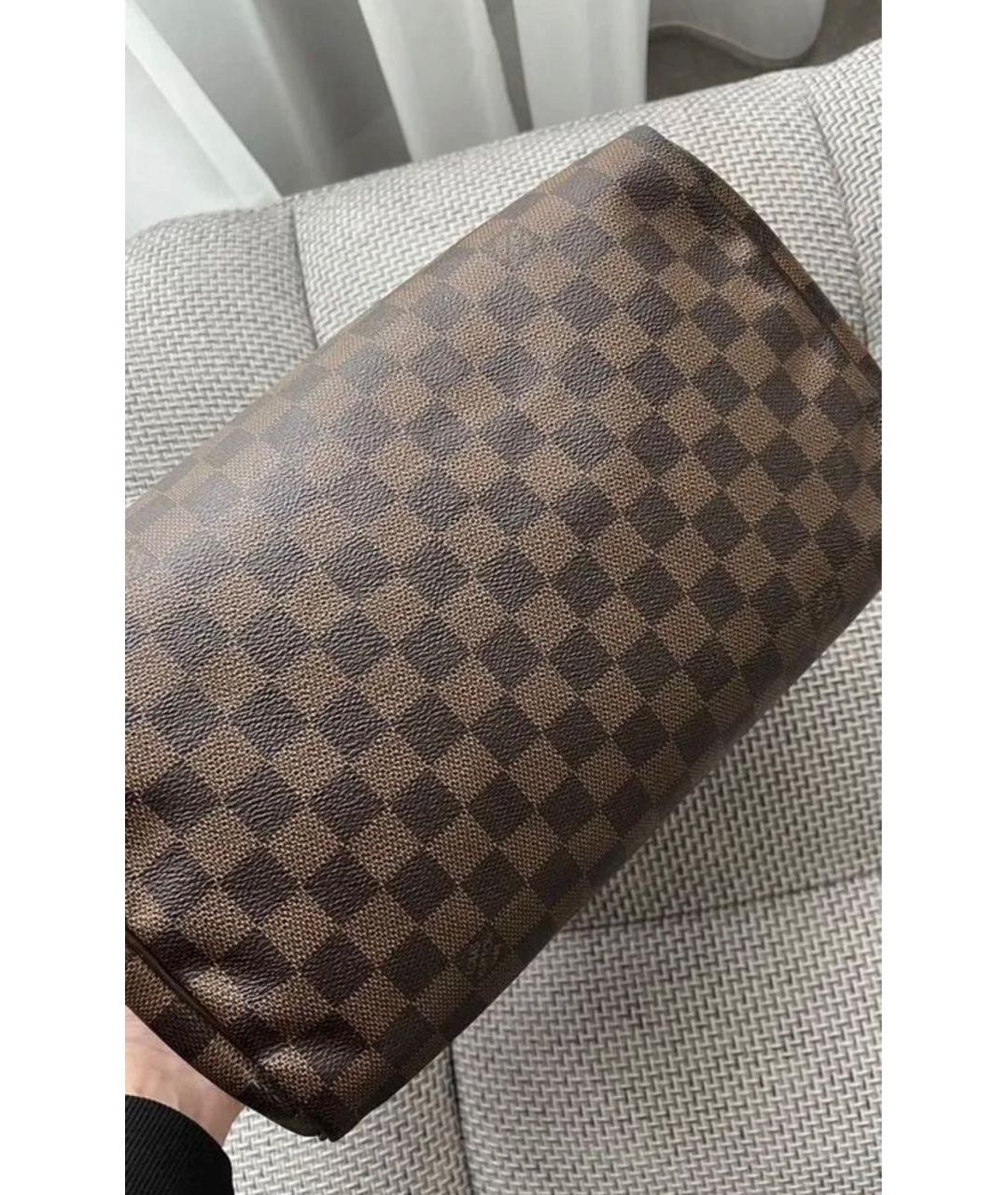 LOUIS VUITTON Коричневая кожаная сумка тоут, фото 4