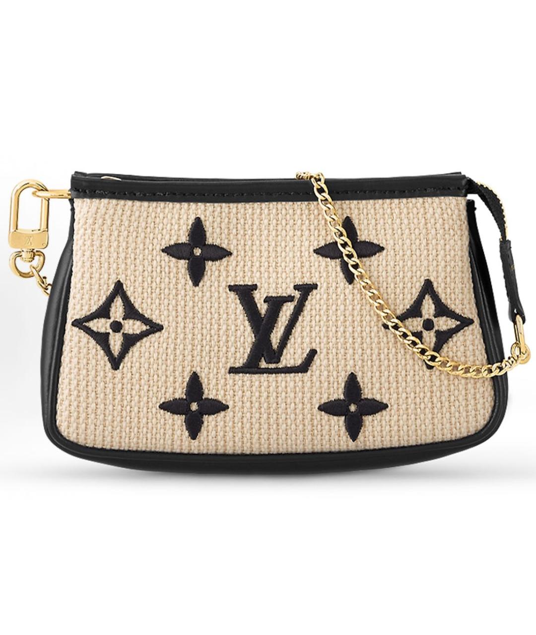 LOUIS VUITTON Бежевая пелетеная сумка с короткими ручками, фото 6