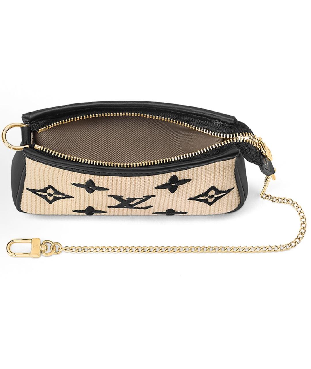 LOUIS VUITTON Бежевая пелетеная сумка с короткими ручками, фото 4