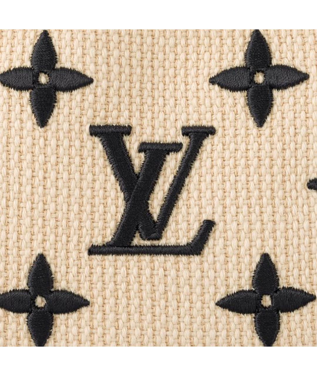 LOUIS VUITTON Бежевая пелетеная сумка с короткими ручками, фото 5