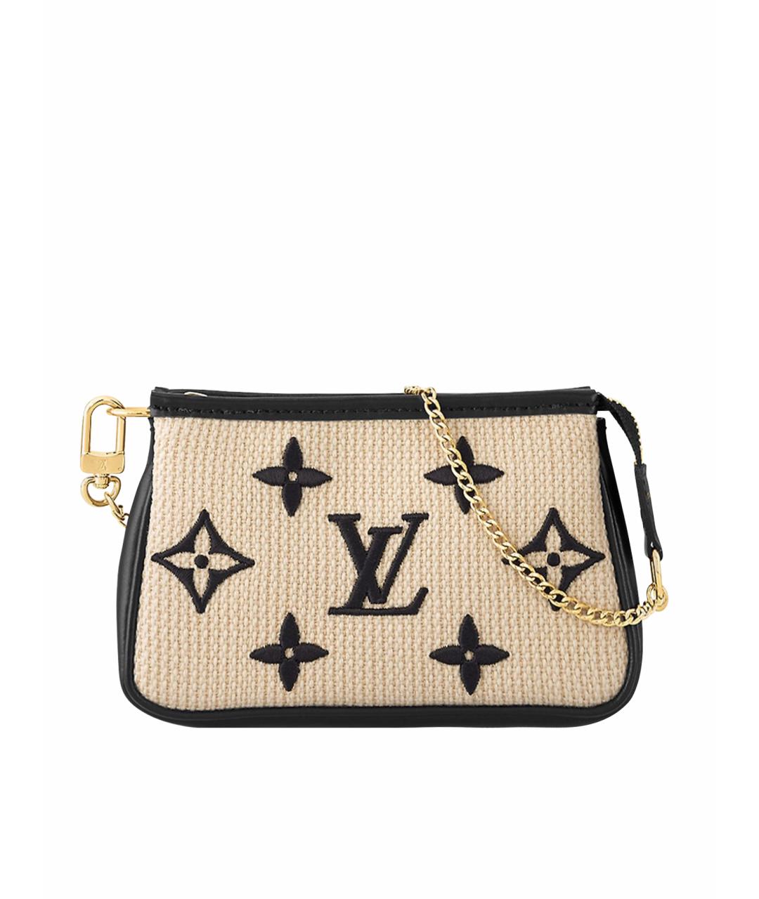 LOUIS VUITTON Бежевая пелетеная сумка с короткими ручками, фото 1