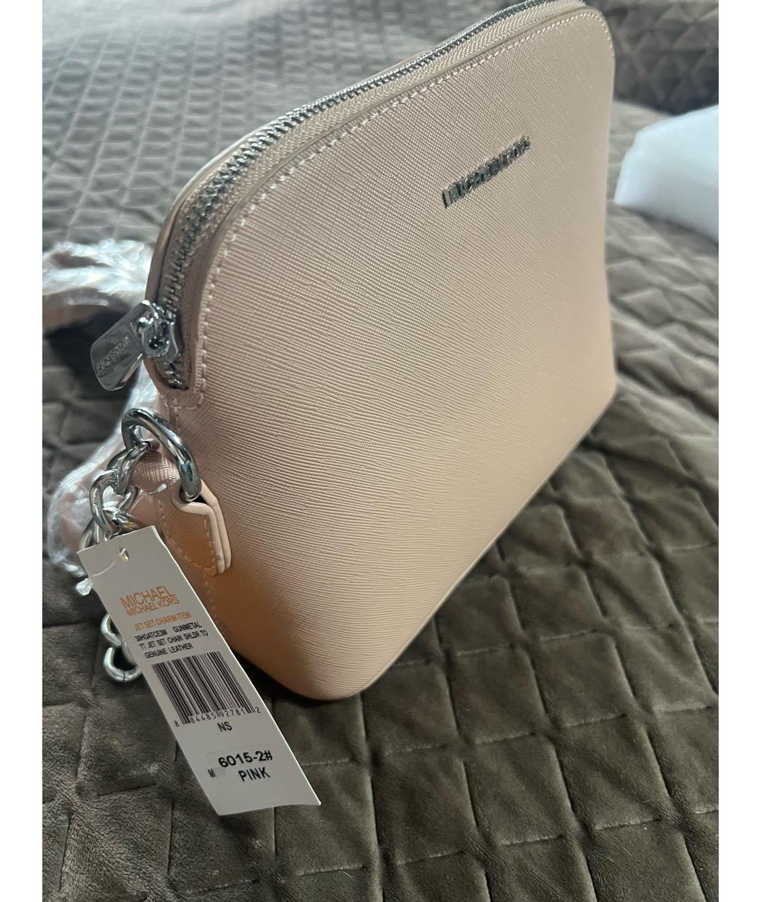 MICHAEL KORS Бежевая кожаная сумка через плечо, фото 2