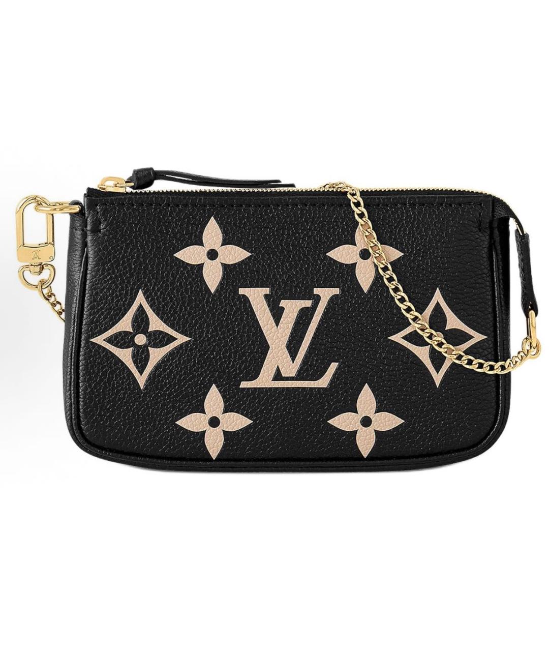 LOUIS VUITTON Черная кожаная сумка с короткими ручками, фото 5