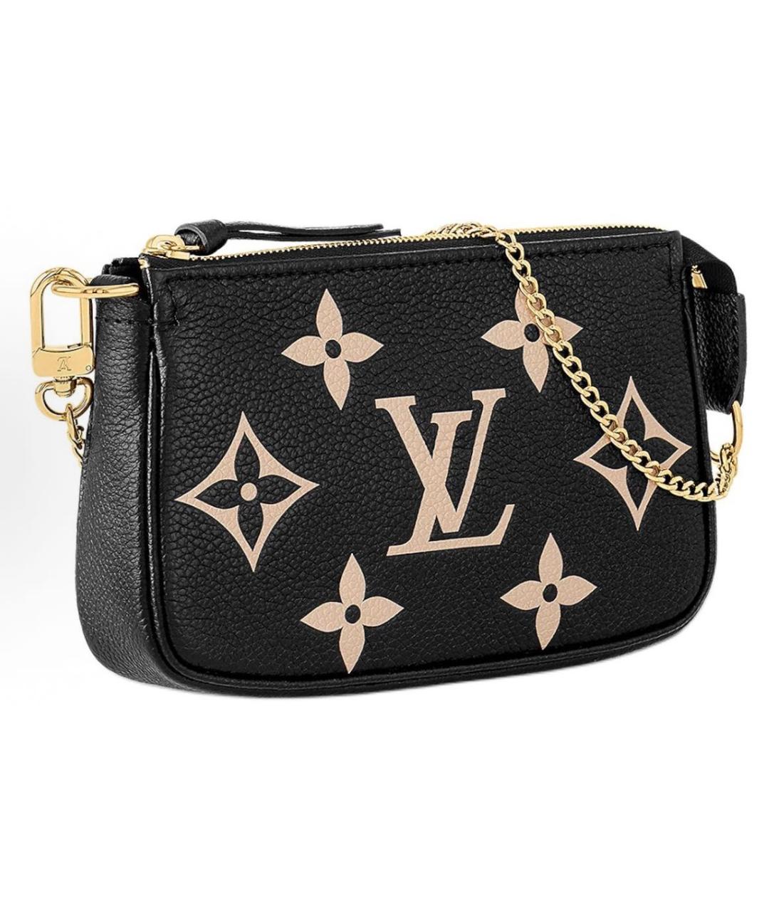 LOUIS VUITTON Черная кожаная сумка с короткими ручками, фото 2