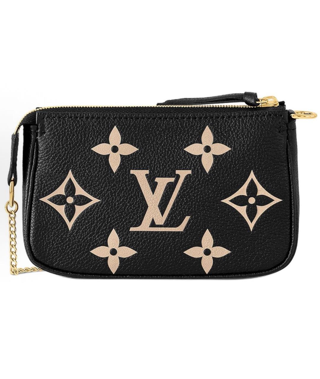 LOUIS VUITTON Черная кожаная сумка с короткими ручками, фото 3