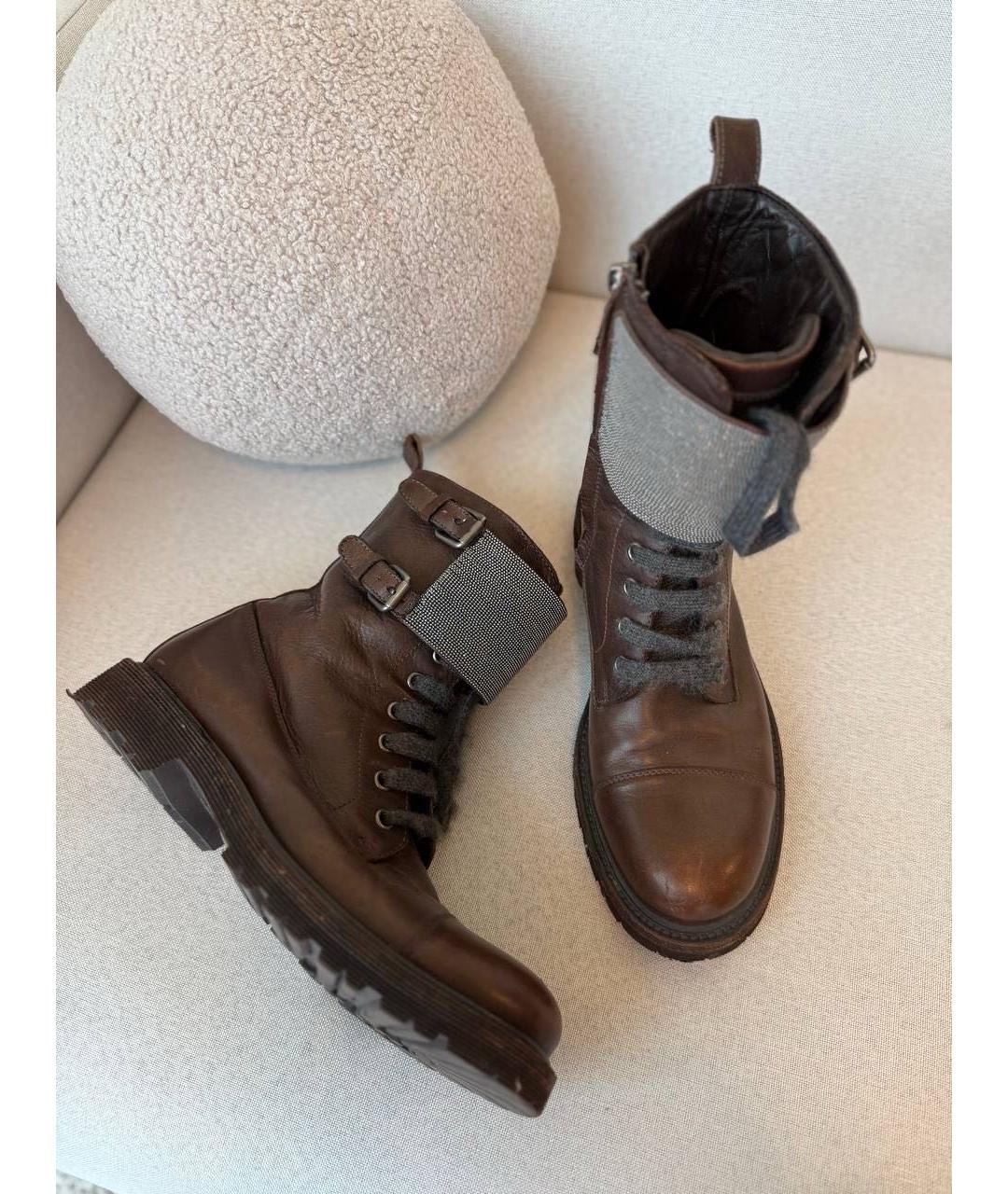 BRUNELLO CUCINELLI Кожаные ботинки, фото 2