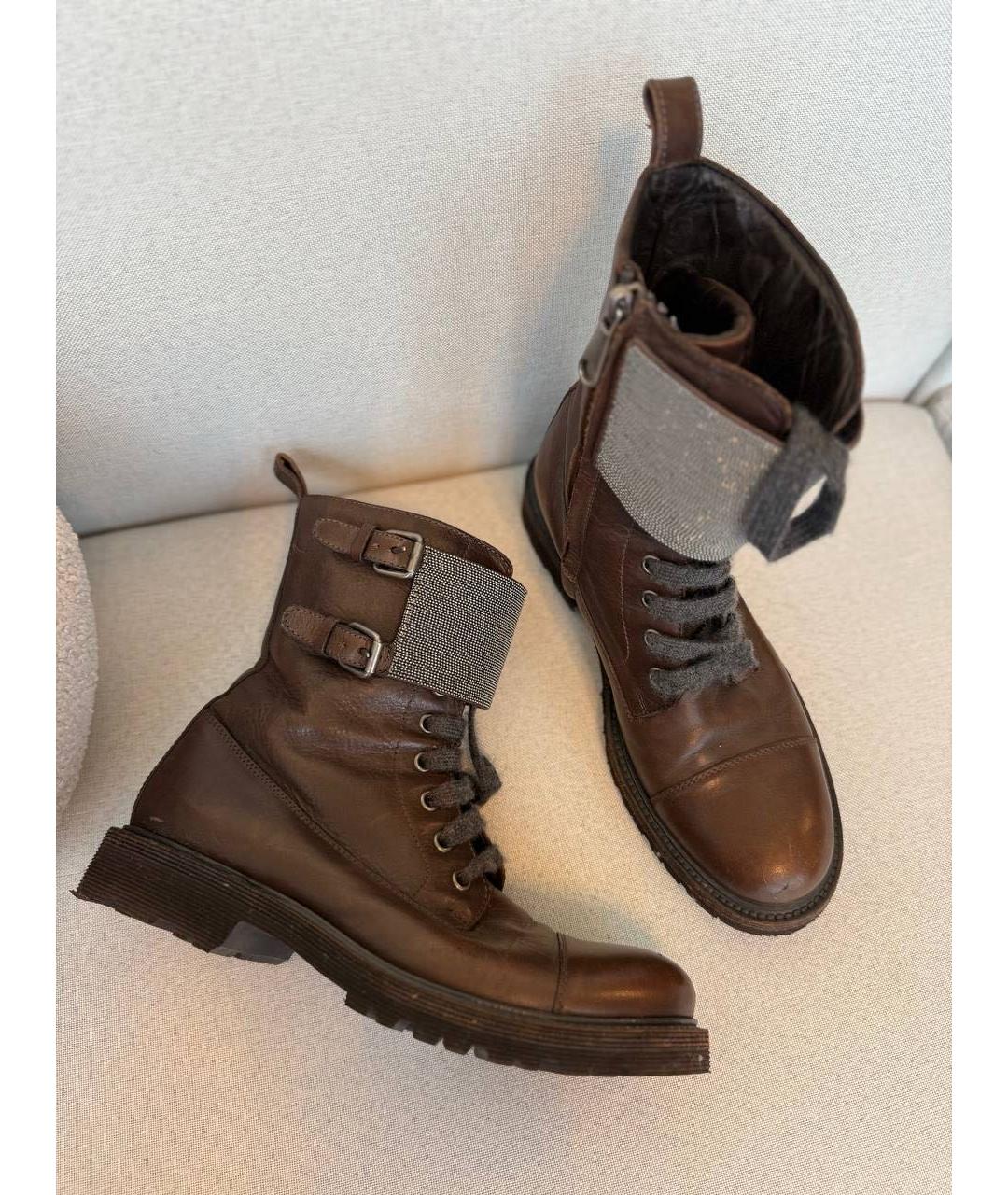 BRUNELLO CUCINELLI Кожаные ботинки, фото 6