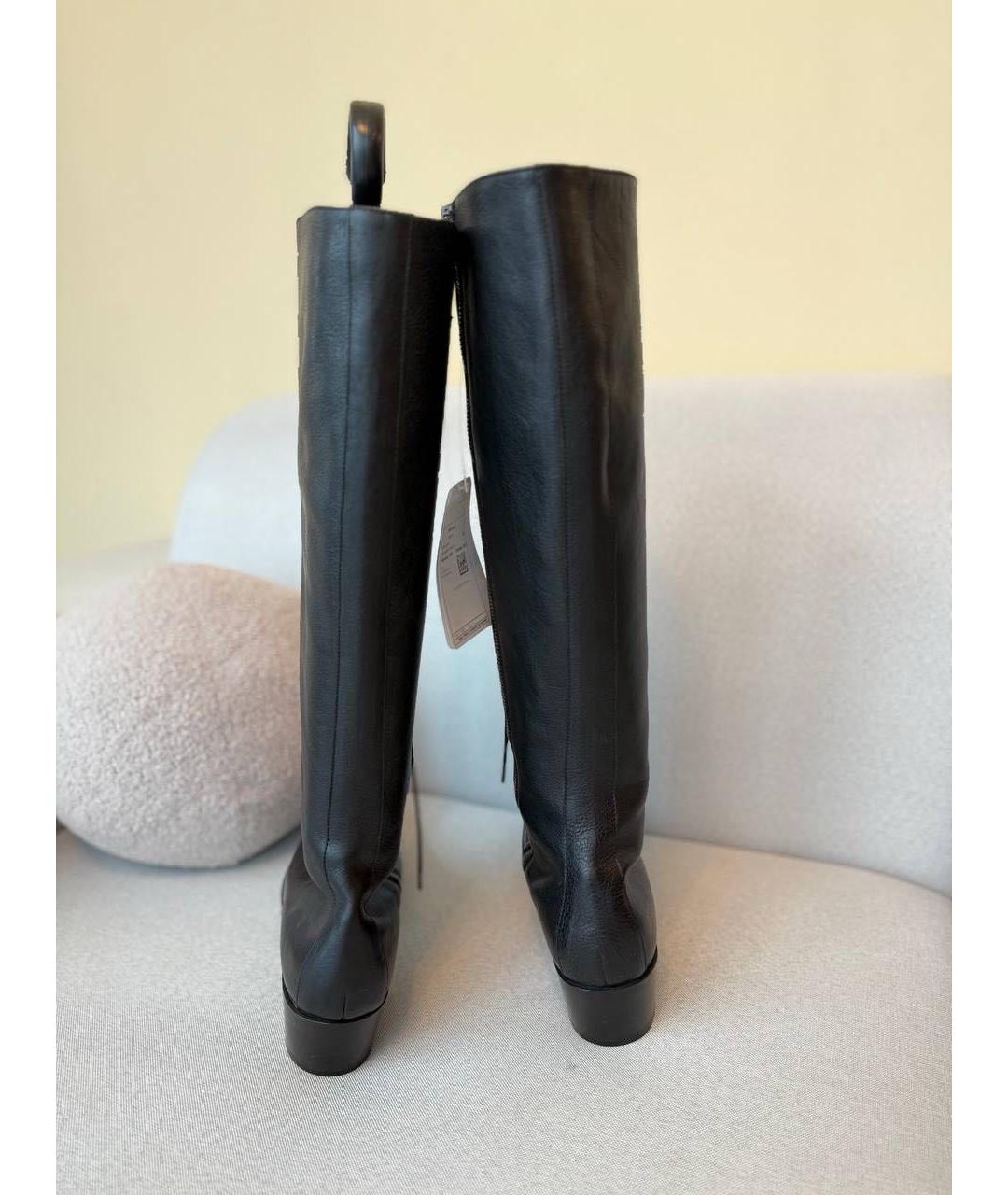 BALENCIAGA Черные кожаные сапоги, фото 3