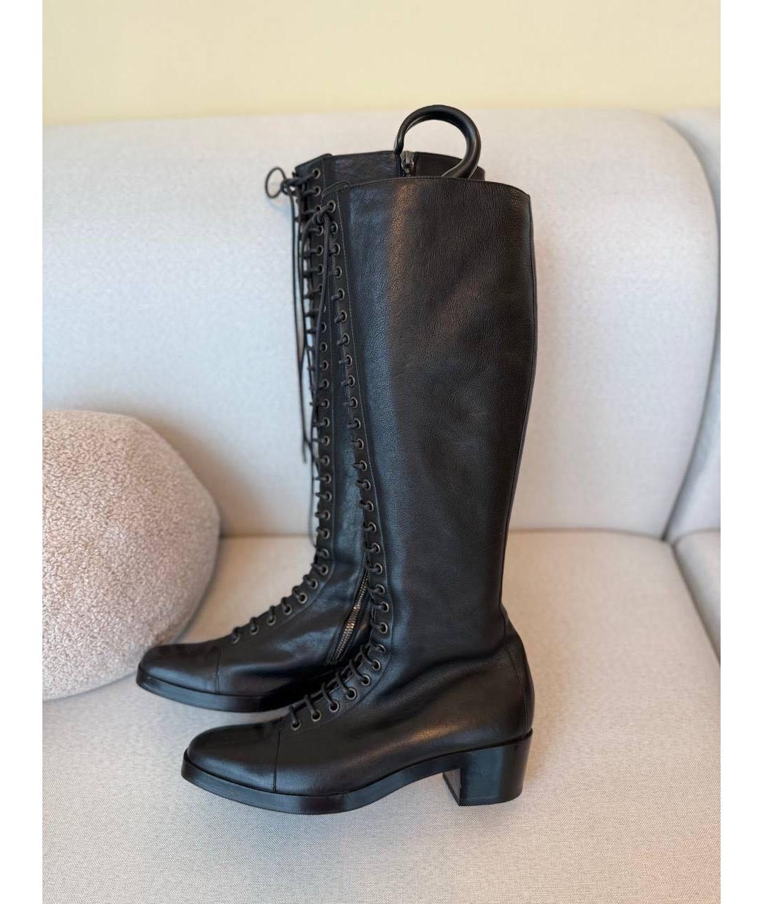 BALENCIAGA Черные кожаные сапоги, фото 6