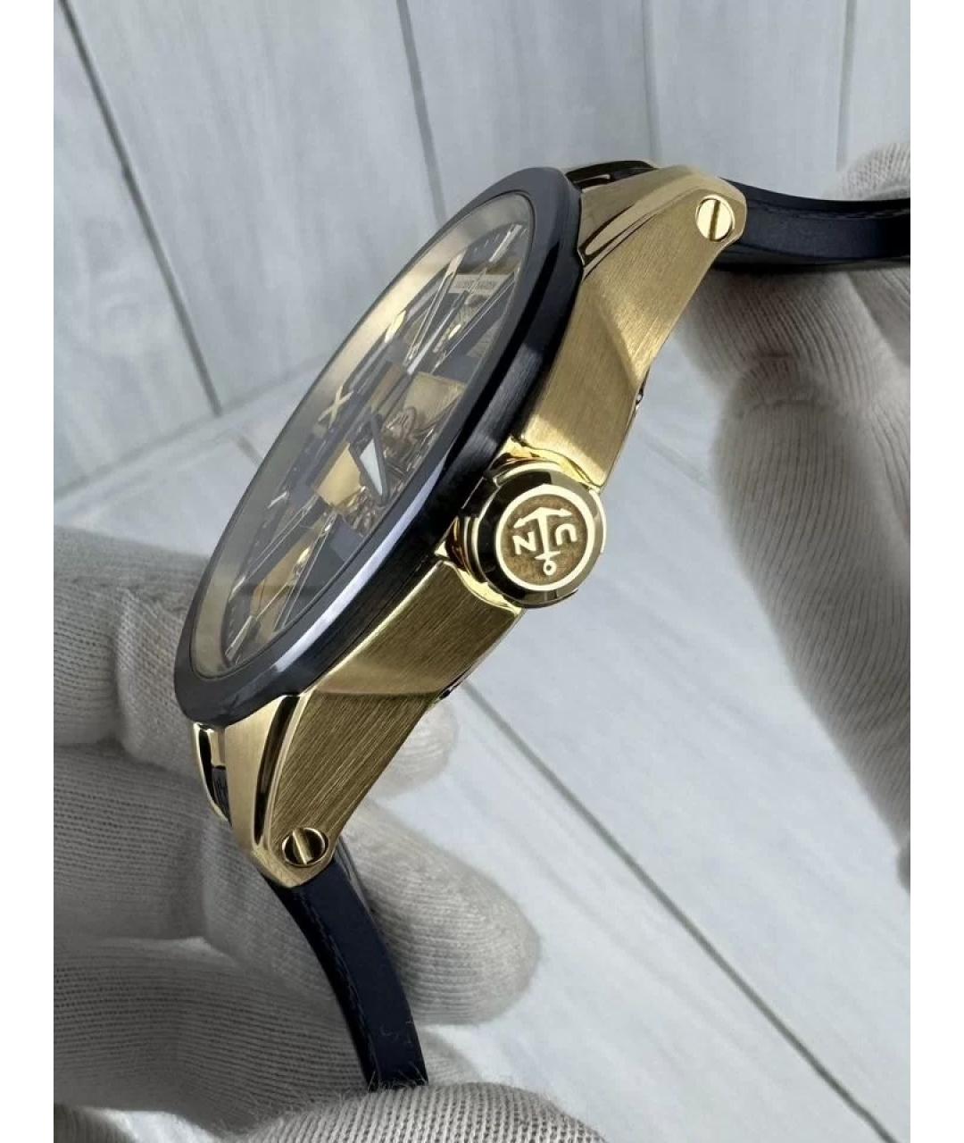 Ulysse Nardin Темно-синие часы из желтого золота, фото 4