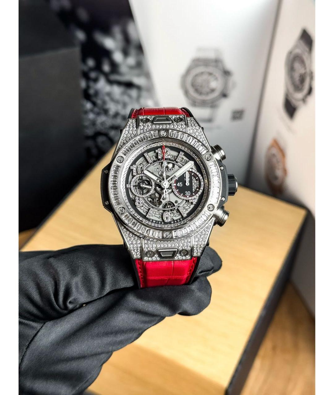 HUBLOT Серебряные часы из белого золота, фото 9