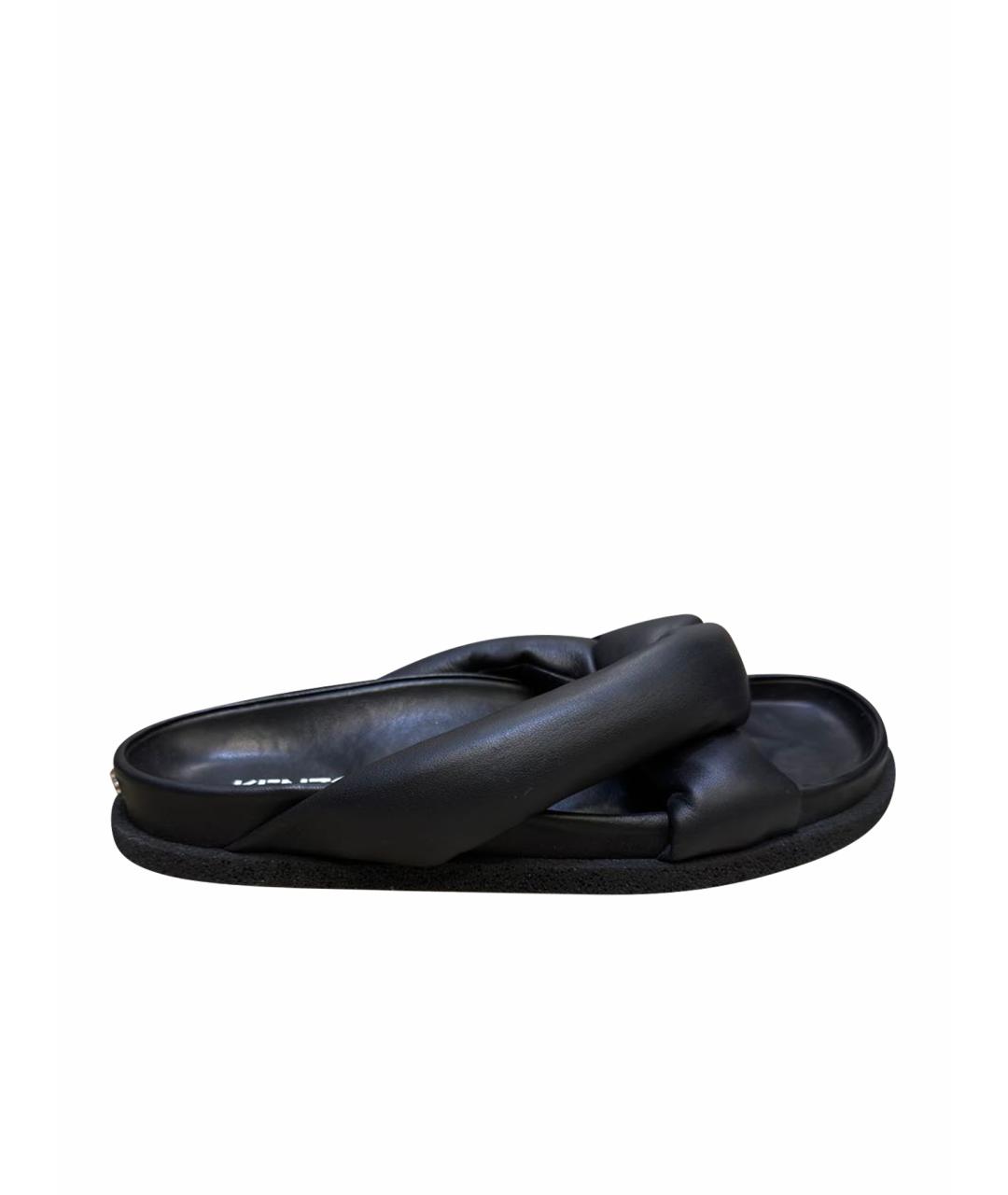 KENZO Черные кожаные сандалии, фото 1