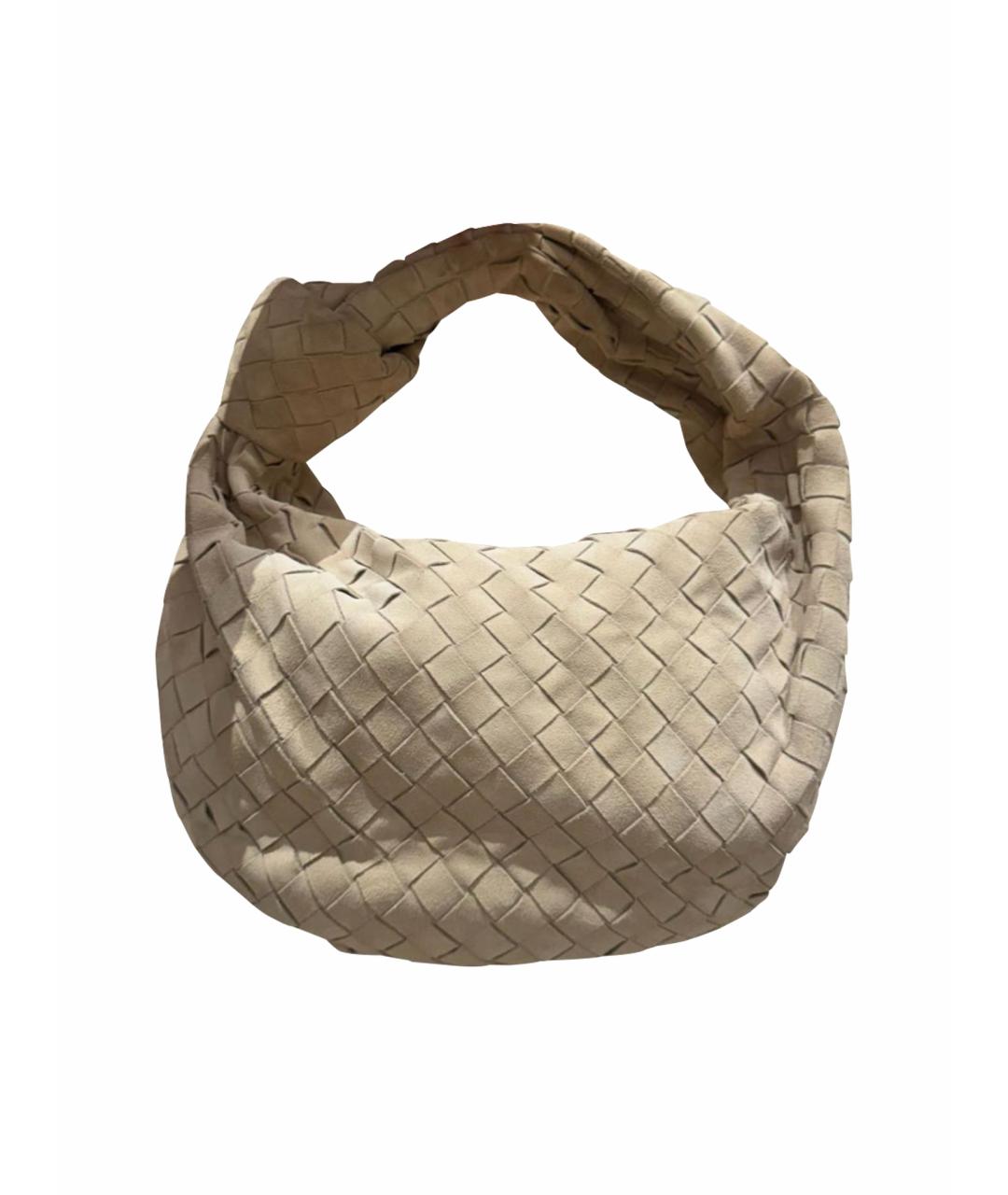 BOTTEGA VENETA Хаки замшевая сумка с короткими ручками, фото 1