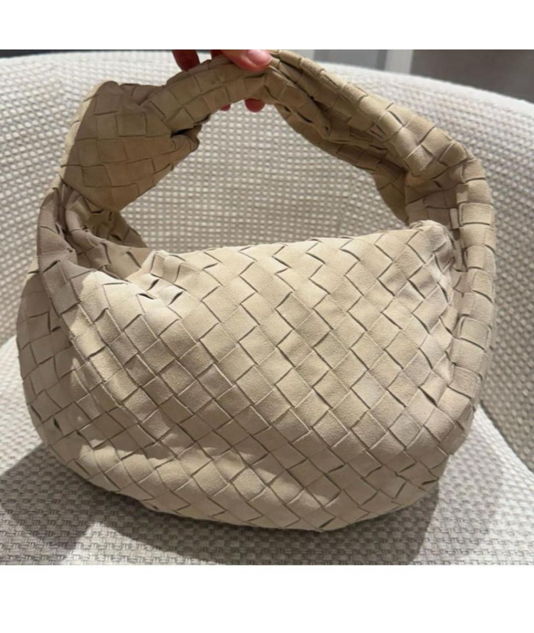 BOTTEGA VENETA Хаки замшевая сумка с короткими ручками, фото 6