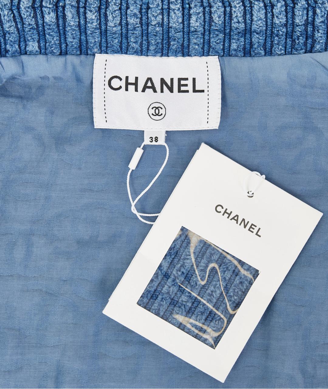 CHANEL Голубая хлопковая куртка, фото 3