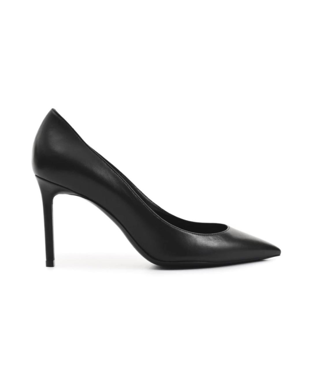 SAINT LAURENT Черные кожаные туфли, фото 4