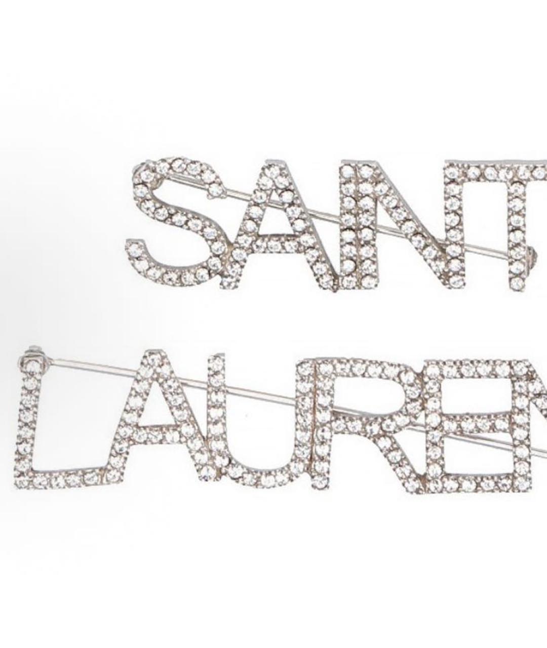 SAINT LAURENT Серебряная латунная булавка / брошь, фото 2