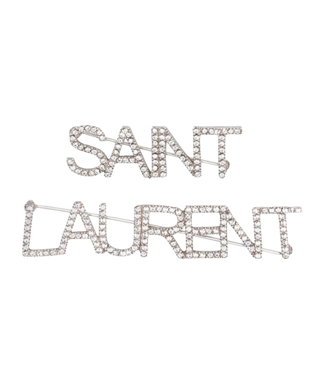 SAINT LAURENT Серебряная латунная булавка / брошь, фото 1